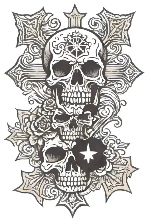 Skull Crosses Mixed
