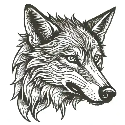 Simple Wolf Head