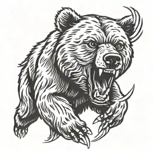 Grizzly Bear Roaring