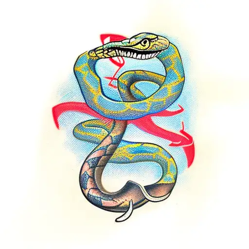 Snake With Arab Writing