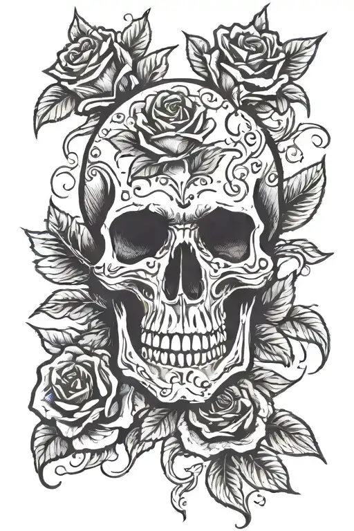 Skull And Roses