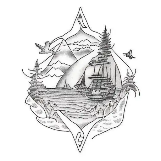 Men Tattoo About Nature