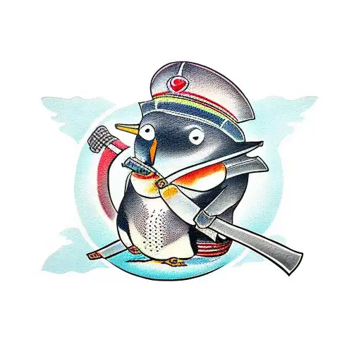 Pinguin Samurai