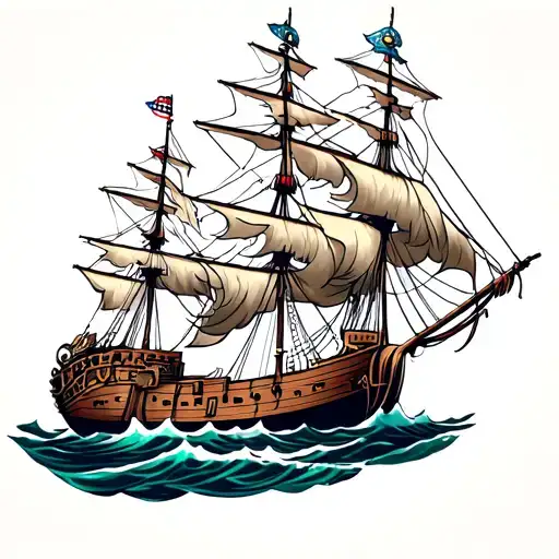 Sea Wolf Fully Rigged Ship
