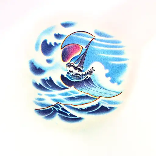 Ocean Waves And Clouds