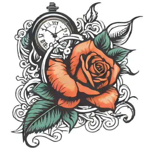 Rose With A Broken Clock