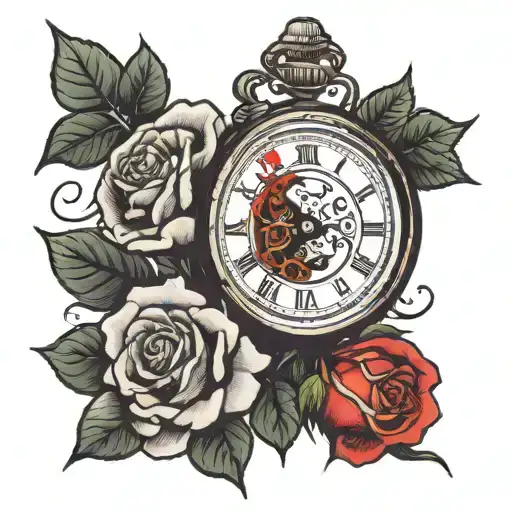 Rose With A Broken Clock