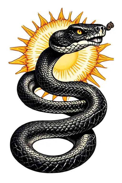 Snake Tied To The Node Of The Sun