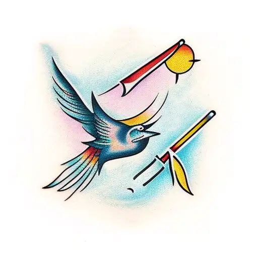 Hands With Flying Feather In Between And Stars All Around