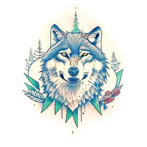 Wolf In A Forest Armband