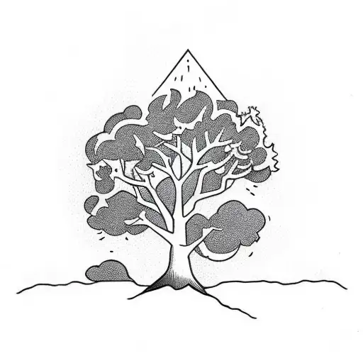 Rooted Plane Tree With Stairs Around It