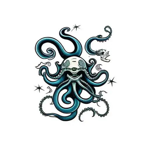 Girl Kraken With Hearts