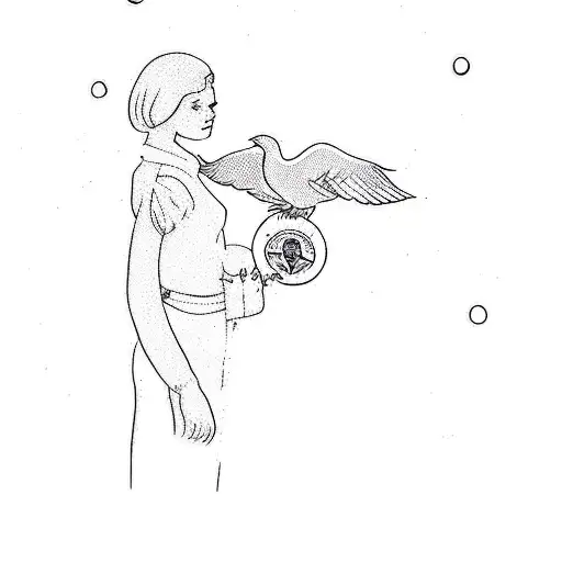 A Girl Holding A Bird