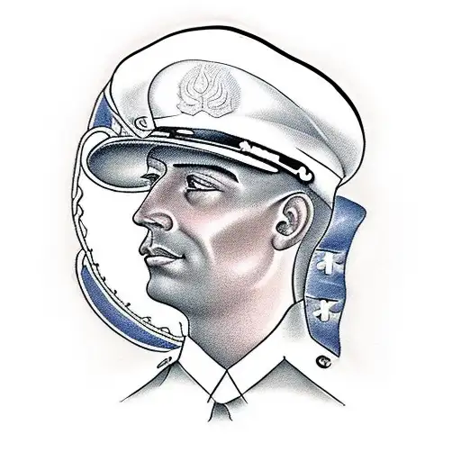 Portrait Of A Military Police Officer With A Focus On Mental Health