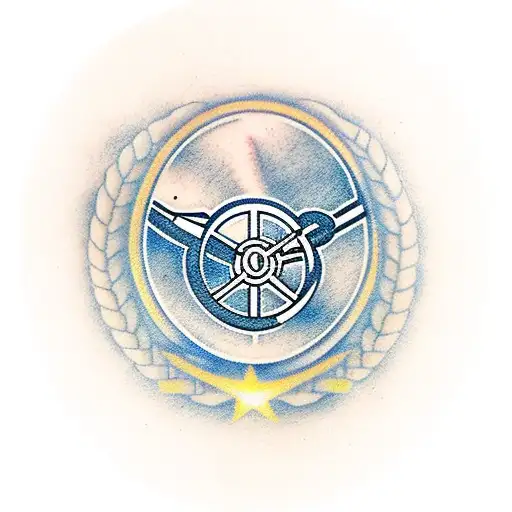 Circle With Arsenal Football Imagery