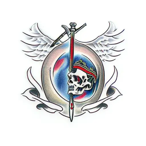 Arch Angel Michael With Sword And Roses