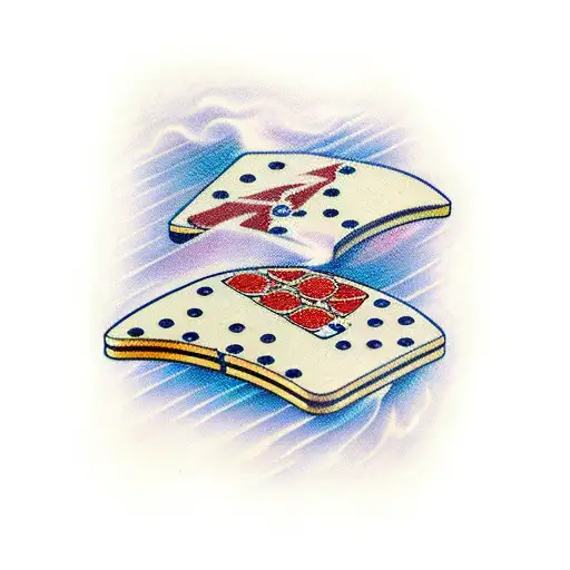 Dominoes Cascading In A Line