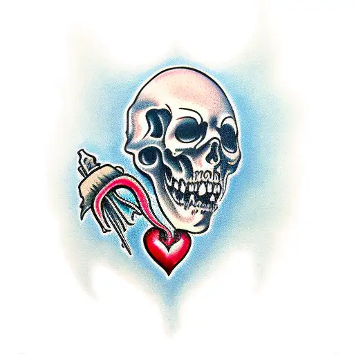 Grim Reaper Holding Bleeding Heart