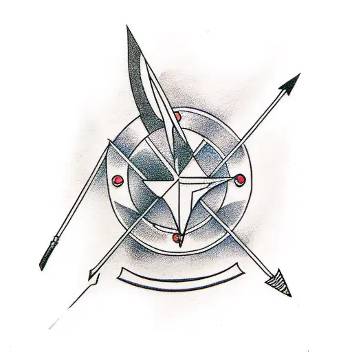 Arrow With Watch In Center