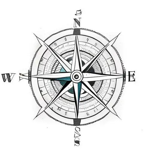 Compass With Arrow And Date