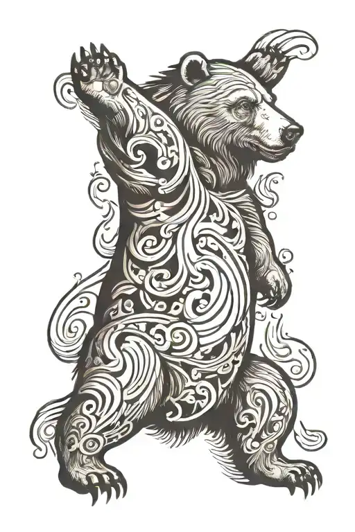 Bear Standing On Its Back Legs