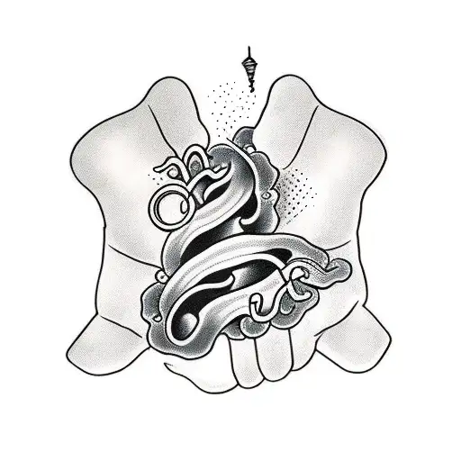 Hand With Hole And Vine Coming Out