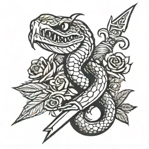 Snake With A Dagger