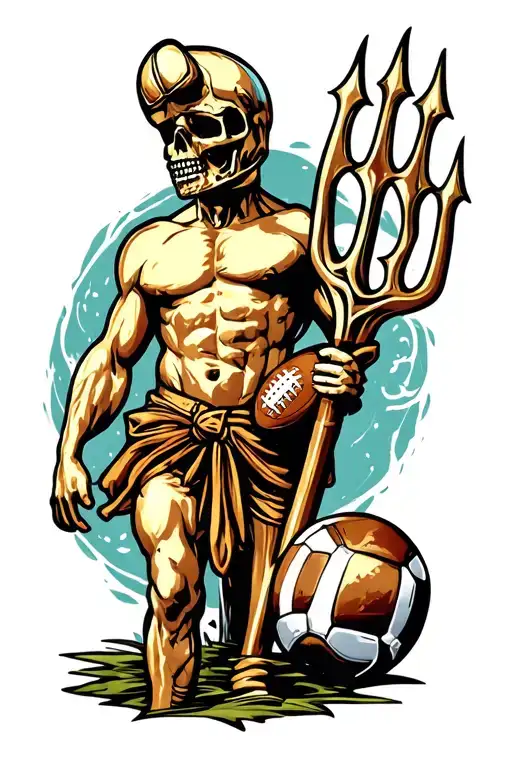 Trident With A Football Ball