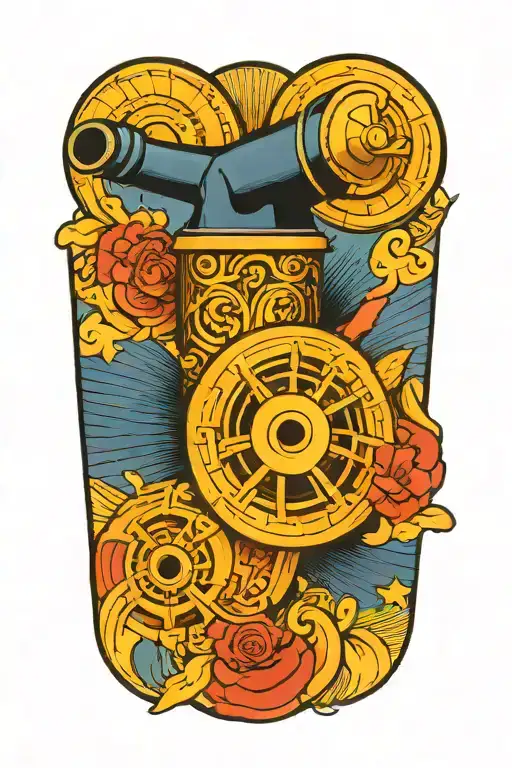 Crossed Cannon Tattoo