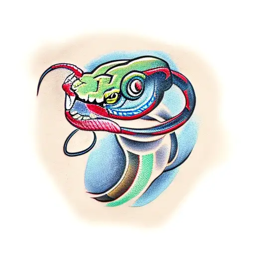 Snake With Parrot Head