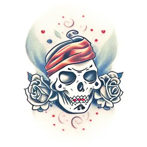 Female Pirate With Roses