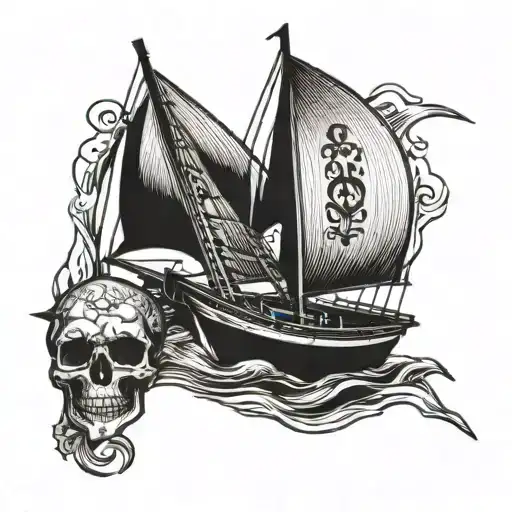 Sailboat With Skull