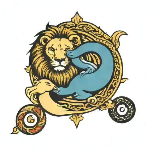 Lion And Lamb And Snake And Dove Chilling Together