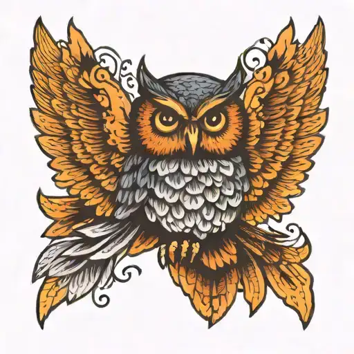 Owl With Wings