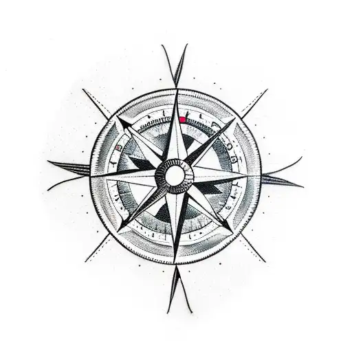 Circular North Star Compass