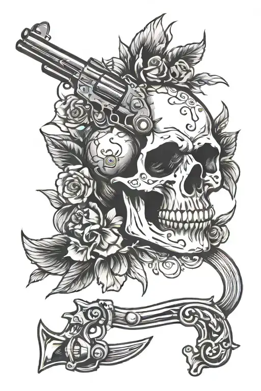 Skull And Gun