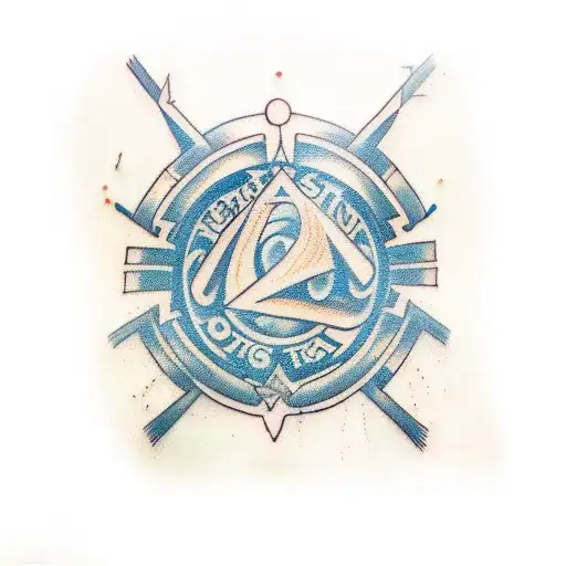 A Traditional Tattoo Of A Graffiti-style East Coast Hip Hop Logo Tattoo