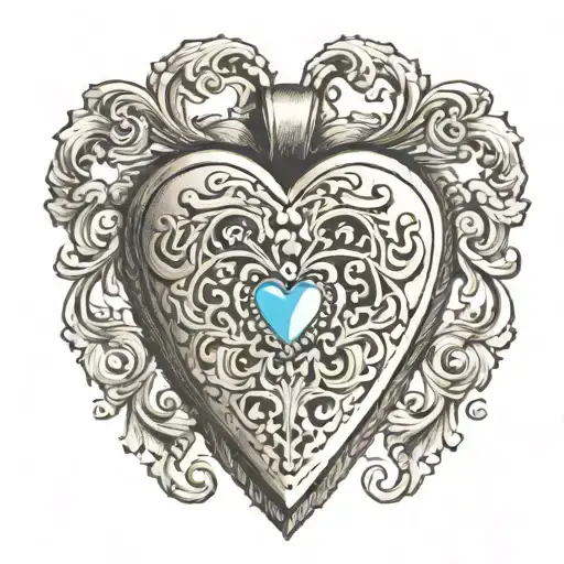 Locket Antique Heart Shape Symbolizing Your Love