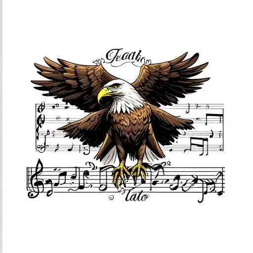 Eagle With Musical Notes