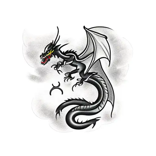 Small Fully Black Dragon