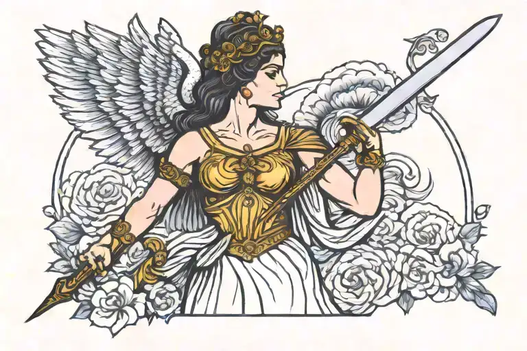 Greek Goddess With Sword