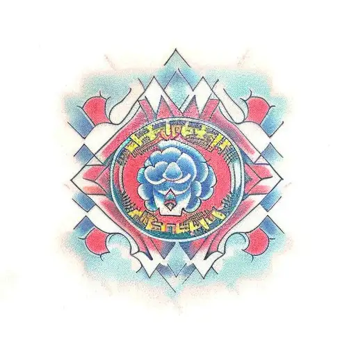 Red Chinese Lattice Pattern