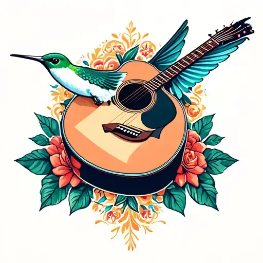 Hummingbird Acoustic Guitar