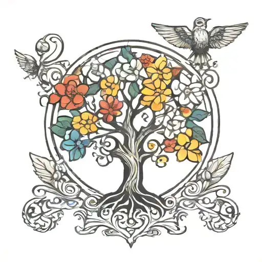 Tree Of Life Trinity Symbol Mixed