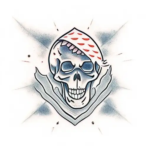 Desperate Skeleton Looking At The Sky