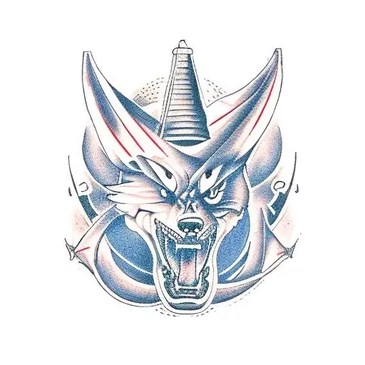 Clipper Ship With Figurehead Include Wolf Head And Dragon Head