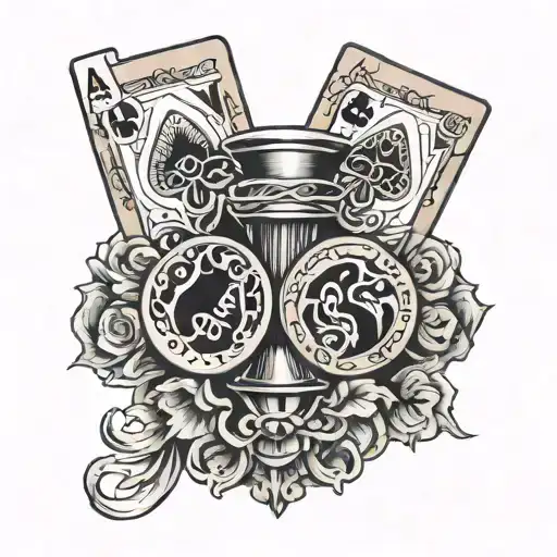 Two Aces And Two Eights Of Dark Suits