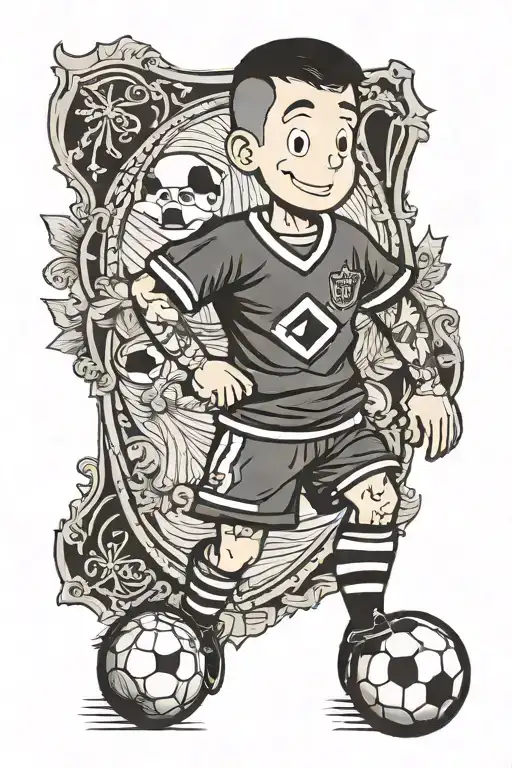 Linus With Galo Soccer Uniform Standing