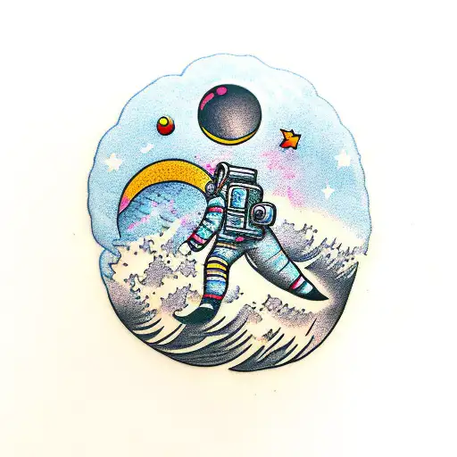 Balck Hole With An Astronaut