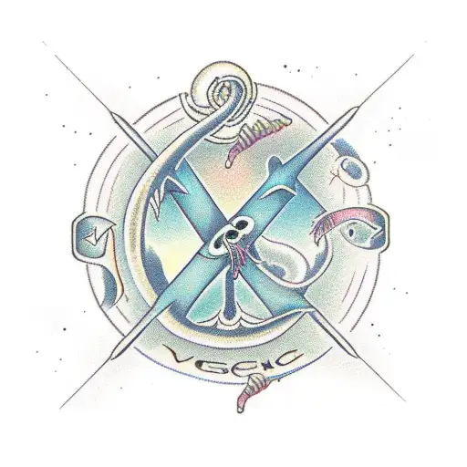 Cancer Sign With Ocean Around